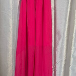 Lush Vibrant Pink Fabric Long dress size M